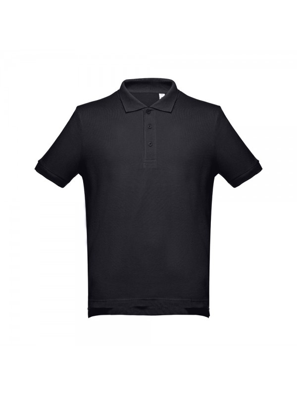THC ADAM II. Polo da uomo in cotone a maniche corte - Nero
