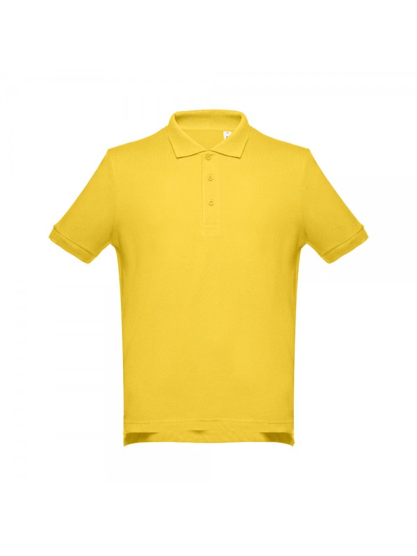 THC ADAM II. Polo da uomo in cotone a maniche corte - Giallo