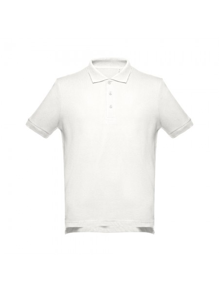 THC ADAM II. Polo da uomo in cotone a maniche corte - Bianco pastello THC ADAM II. Polo da uomo in cotone a maniche corte - Bianco pastello