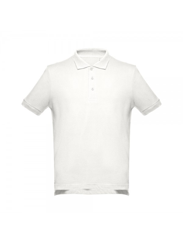 THC ADAM II. Polo da uomo in cotone a maniche corte - Bianco pastello THC ADAM II. Polo da uomo in cotone a maniche corte - Bianco pastello