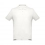 THC ADAM II. Polo da uomo in cotone a maniche corte - Bianco pastello