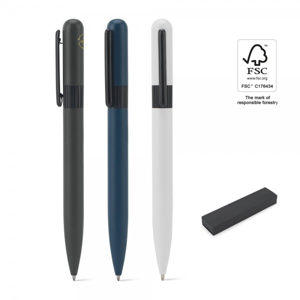 ELSIE ROUND. Penna a sfera in metallo (riciclato al 60%) dal design arrotondato
