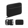 YANGON. Ampia borsa organizer per accessori tecnologici in twill con rivestimento idrorepellente e poliestere riciclato 600D