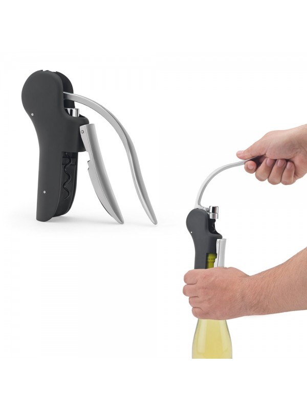 LAGREIN. Cavatappi in ABS e zinco con leva automatica per una facile apertura LAGREIN. Cavatappi in ABS e zinco con leva automatica per una facile apertura