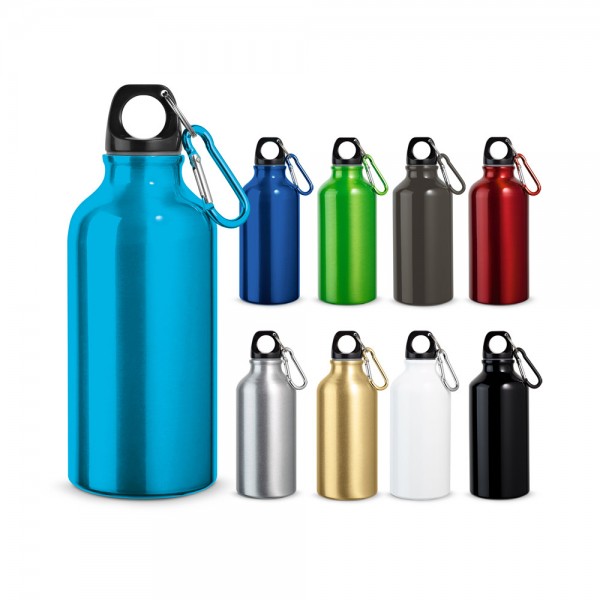 LANDSCAPE S. Borracce sportive in alluminio con moschettone 400 mL - Rosa