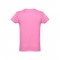 THC LUANDA. T-shirt da uomo in formato tubolare di cotone - Rosa chiaro