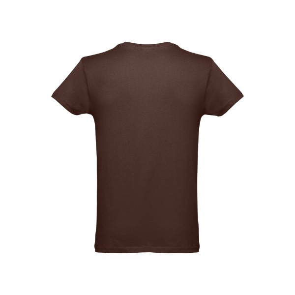 THC LUANDA. T-shirt da uomo in formato tubolare di cotone - Marrone scuro