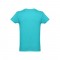 THC LUANDA. T-shirt da uomo in formato tubolare di cotone - Turchese