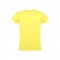 THC LUANDA. T-shirt da uomo in formato tubolare di cotone - Giallo limone