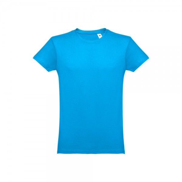THC LUANDA. T-shirt da uomo in formato tubolare di cotone - Azzurro mare