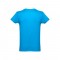 THC LUANDA. T-shirt da uomo in formato tubolare di cotone - Azzurro mare