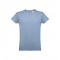 THC LUANDA. T-shirt da uomo in formato tubolare di cotone - Celeste pastello