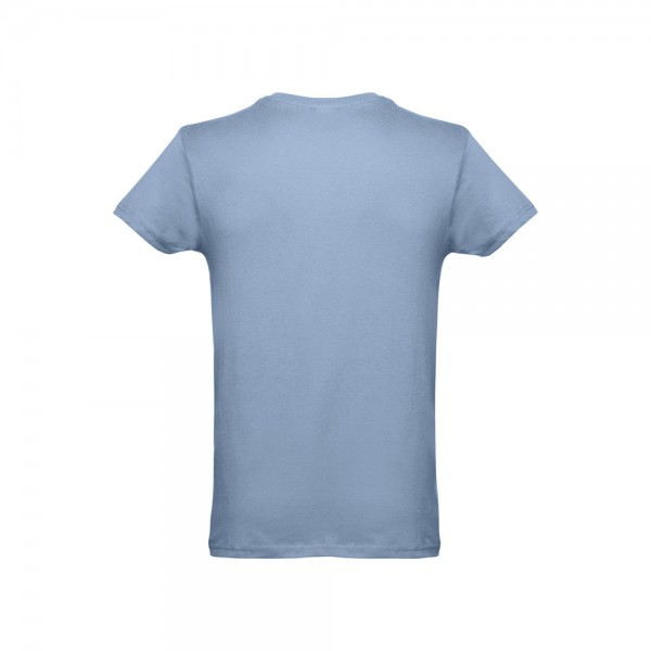 THC LUANDA. T-shirt da uomo in formato tubolare di cotone - Celeste pastello