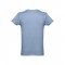 THC LUANDA. T-shirt da uomo in formato tubolare di cotone - Celeste pastello