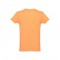 THC LUANDA. T-shirt da uomo in formato tubolare di cotone - Arancione corallo