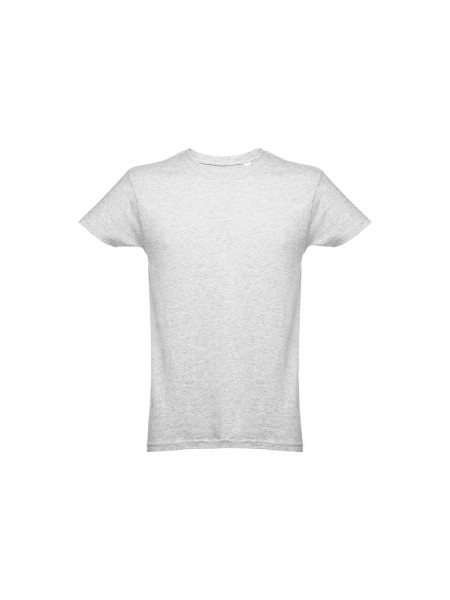 THC LUANDA. T-shirt da uomo in formato tubolare di cotone - Bianco mélange THC LUANDA. T-shirt da uomo in formato tubolare di cotone - Bianco mélange