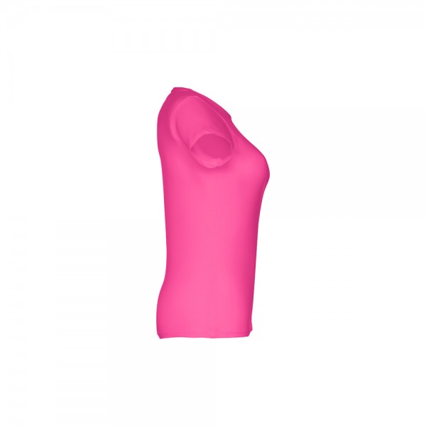 THC SOFIA. T-shirt sfiancata da donna in cotone - Rosa