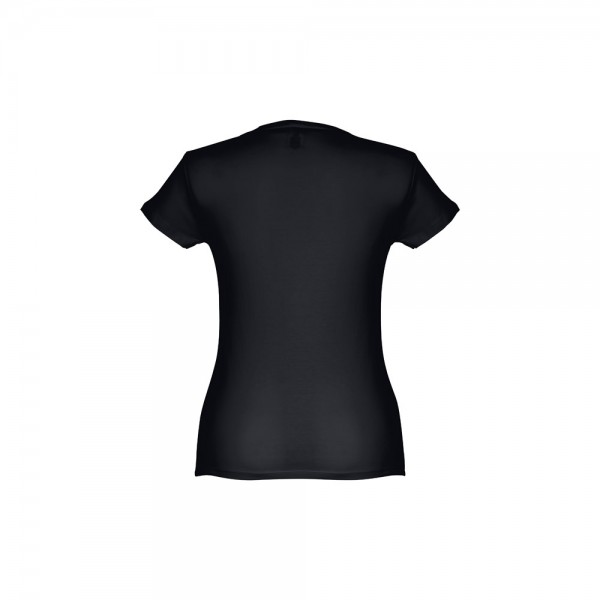 THC SOFIA. T-shirt sfiancata da donna in cotone - Nero