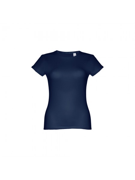 THC SOFIA. T-shirt sfiancata da donna in cotone - Blu THC SOFIA. T-shirt sfiancata da donna in cotone - Blu