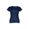 THC SOFIA. T-shirt sfiancata da donna in cotone - Blu