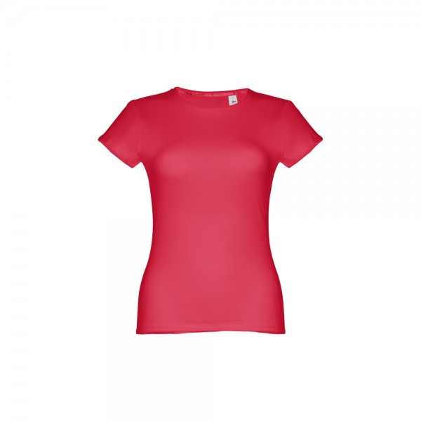 THC SOFIA. T-shirt sfiancata da donna in cotone - Rosso