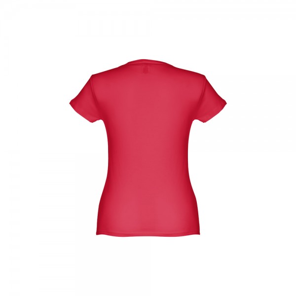 THC SOFIA. T-shirt sfiancata da donna in cotone - Rosso