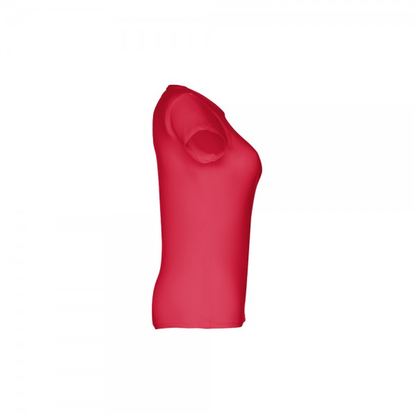THC SOFIA. T-shirt sfiancata da donna in cotone - Rosso