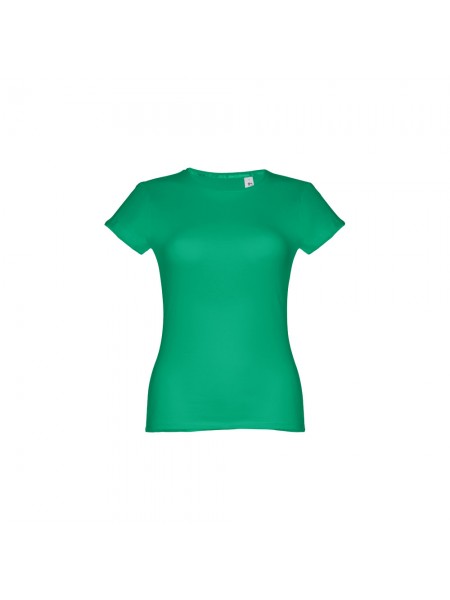 THC SOFIA. T-shirt sfiancata da donna in cotone - Verde THC SOFIA. T-shirt sfiancata da donna in cotone - Verde