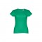 THC SOFIA. T-shirt sfiancata da donna in cotone - Verde