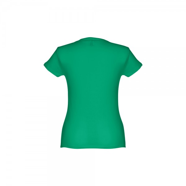 THC SOFIA. T-shirt sfiancata da donna in cotone - Verde