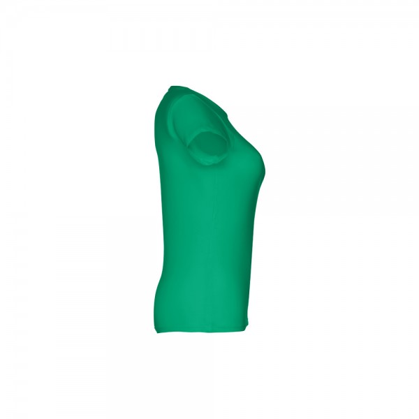THC SOFIA. T-shirt sfiancata da donna in cotone - Verde