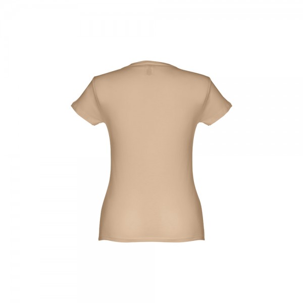 THC SOFIA. T-shirt sfiancata da donna in cotone - Marrone chiaro