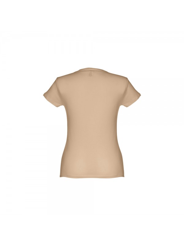 THC SOFIA. T-shirt sfiancata da donna in cotone - Marrone chiaro THC SOFIA. T-shirt sfiancata da donna in cotone - Marrone chiaro