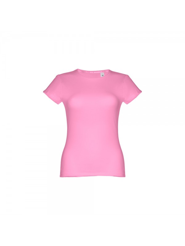 THC SOFIA. T-shirt sfiancata da donna in cotone - Rosa chiaro THC SOFIA. T-shirt sfiancata da donna in cotone - Rosa chiaro