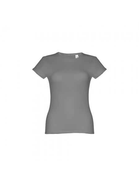 THC SOFIA. T-shirt sfiancata da donna in cotone - Grigio THC SOFIA. T-shirt sfiancata da donna in cotone - Grigio
