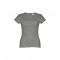 THC SOFIA. T-shirt sfiancata da donna in cotone - Grigio