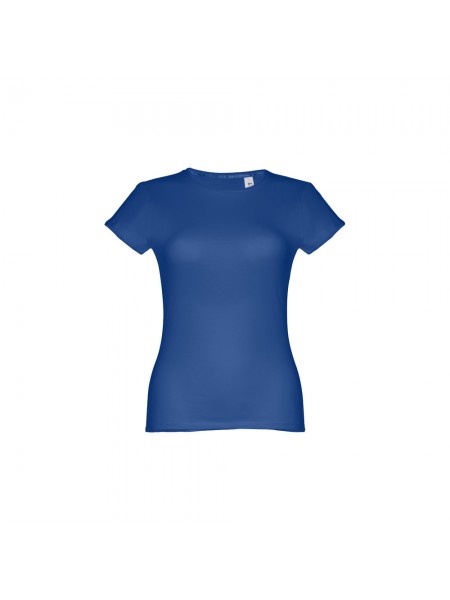 THC SOFIA. T-shirt sfiancata da donna in cotone - Blu reale THC SOFIA. T-shirt sfiancata da donna in cotone - Blu reale