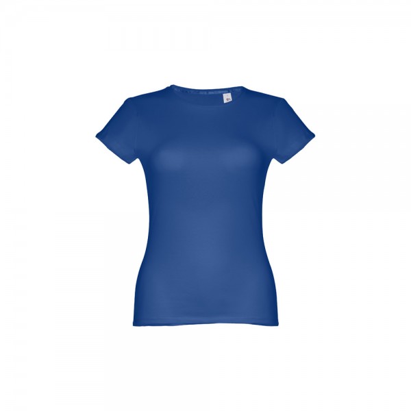 THC SOFIA. T-shirt sfiancata da donna in cotone - Blu reale