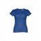 THC SOFIA. T-shirt sfiancata da donna in cotone - Blu reale