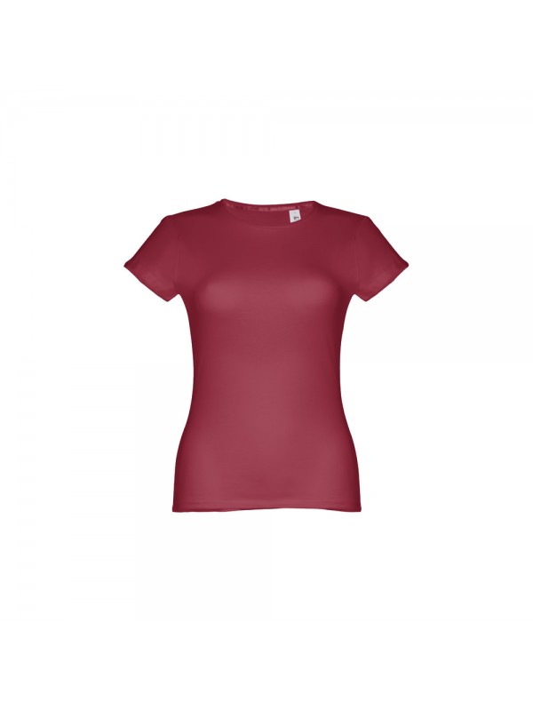 THC SOFIA. T-shirt sfiancata da donna in cotone - Bordeaux THC SOFIA. T-shirt sfiancata da donna in cotone - Bordeaux
