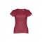 THC SOFIA. T-shirt sfiancata da donna in cotone - Bordeaux