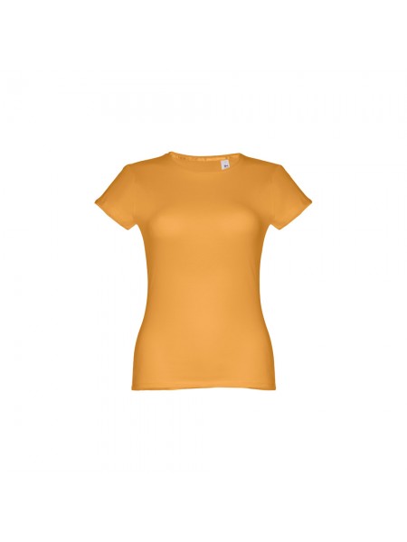 THC SOFIA. T-shirt sfiancata da donna in cotone - Giallo scuro THC SOFIA. T-shirt sfiancata da donna in cotone - Giallo scuro