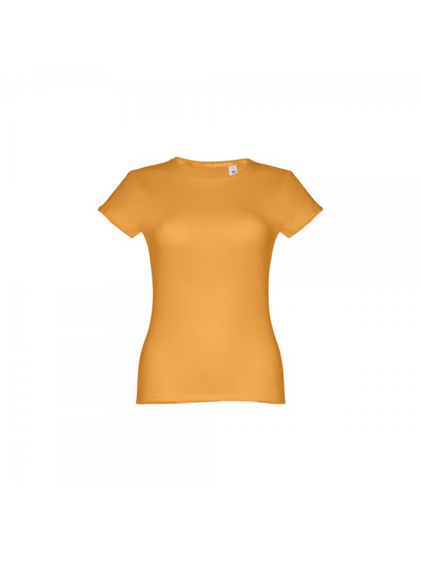 THC SOFIA. T-shirt sfiancata da donna in cotone - Giallo scuro THC SOFIA. T-shirt sfiancata da donna in cotone - Giallo scuro