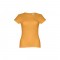 THC SOFIA. T-shirt sfiancata da donna in cotone - Giallo scuro