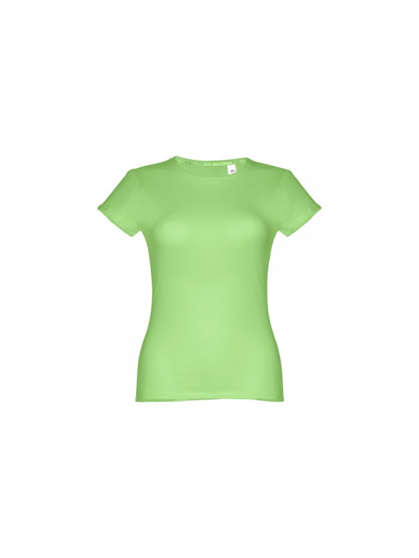 THC SOFIA. T-shirt sfiancata da donna in cotone - Verde chiaro THC SOFIA. T-shirt sfiancata da donna in cotone - Verde chiaro