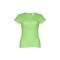 THC SOFIA. T-shirt sfiancata da donna in cotone - Verde chiaro