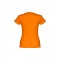 THC SOFIA. T-shirt sfiancata da donna in cotone - Arancione