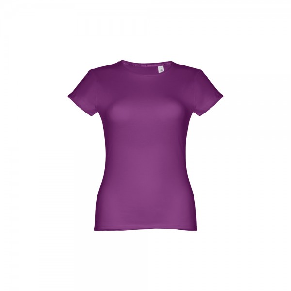 THC SOFIA. T-shirt sfiancata da donna in cotone - Viola