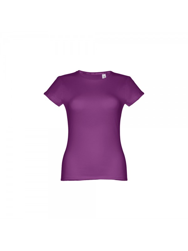 THC SOFIA. T-shirt sfiancata da donna in cotone - Viola THC SOFIA. T-shirt sfiancata da donna in cotone - Viola