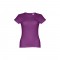 THC SOFIA. T-shirt sfiancata da donna in cotone - Viola